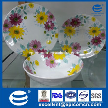 Decoração de flor cheia russo populares louça de mesa de cerâmica conjunto